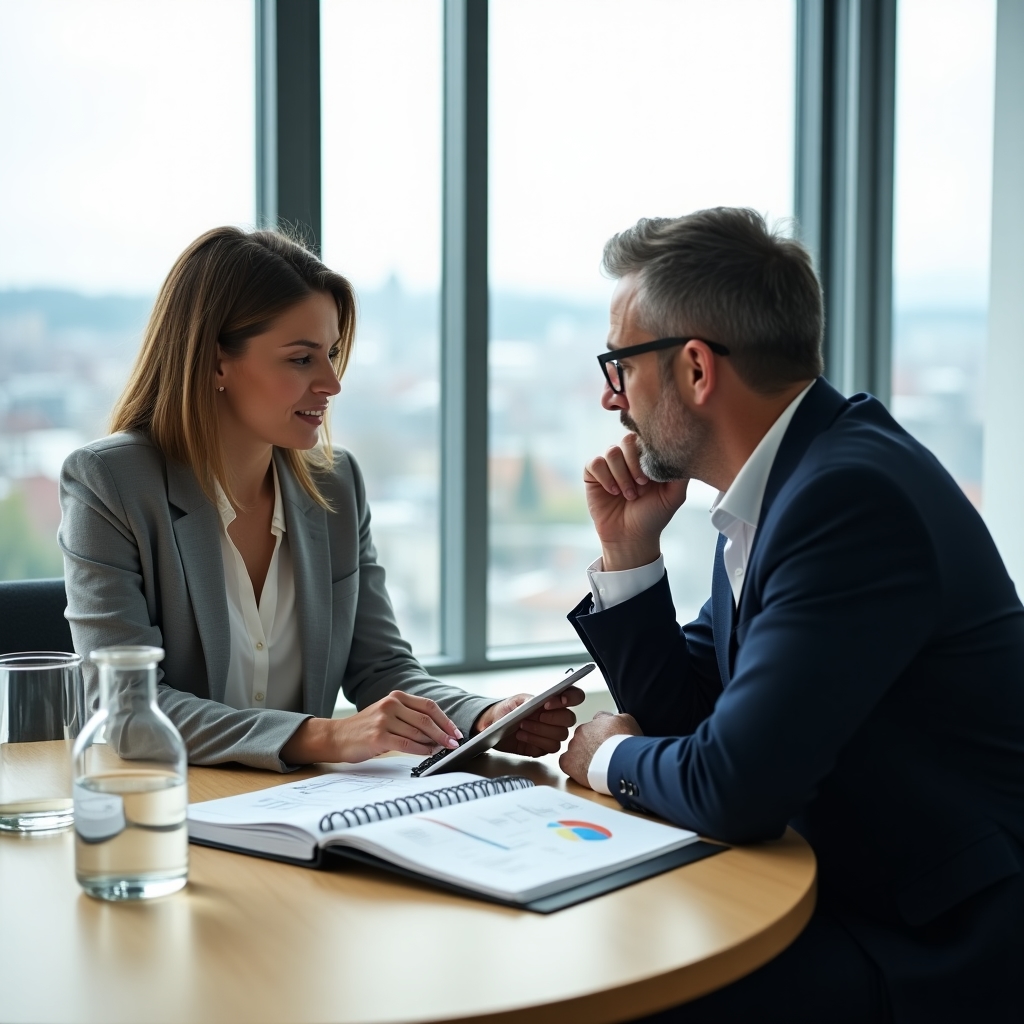 Finanzberater bei einer Portfolioanalyse
